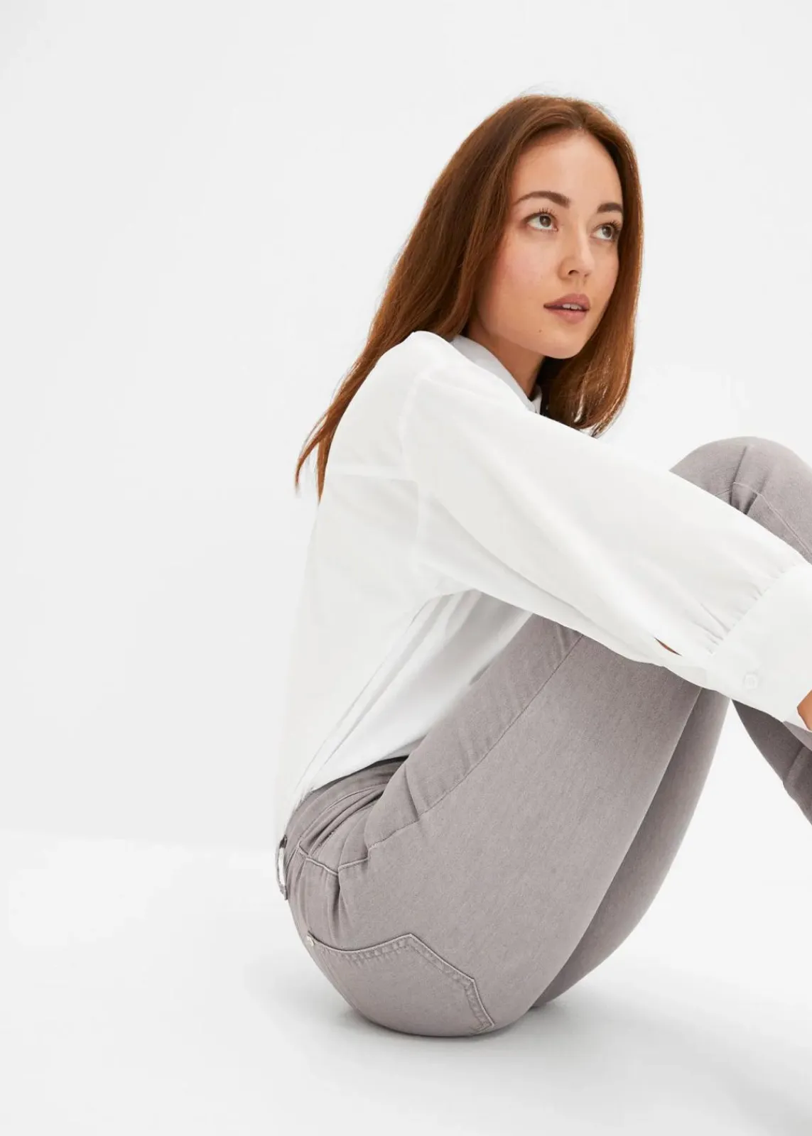 bonprix Jeans|Bekleidung·Shirts & Tops^Super-Stretch-Jeans aus leichtem Material grau denim