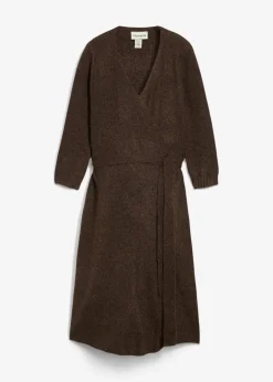 bonprix Nachhaltigere Materialien|Bekleidung·Blazer^Superweiches Umstands- und Stillstrickkleid mit 3/4 Ärmeln braun meliert
