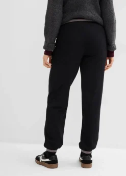 bonprix Bekleidung·Blusen & Tuniken|Bekleidung·Kleider^Sweathose aus Baumwoll-Mix, 2er Pack schwarz+schwarz