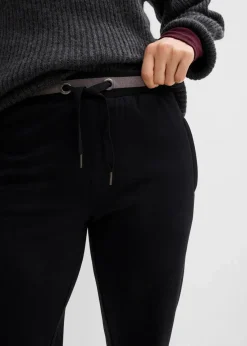 bonprix Bekleidung·Blusen & Tuniken|Bekleidung·Kleider^Sweathose aus Baumwoll-Mix, 2er Pack schwarz+schwarz