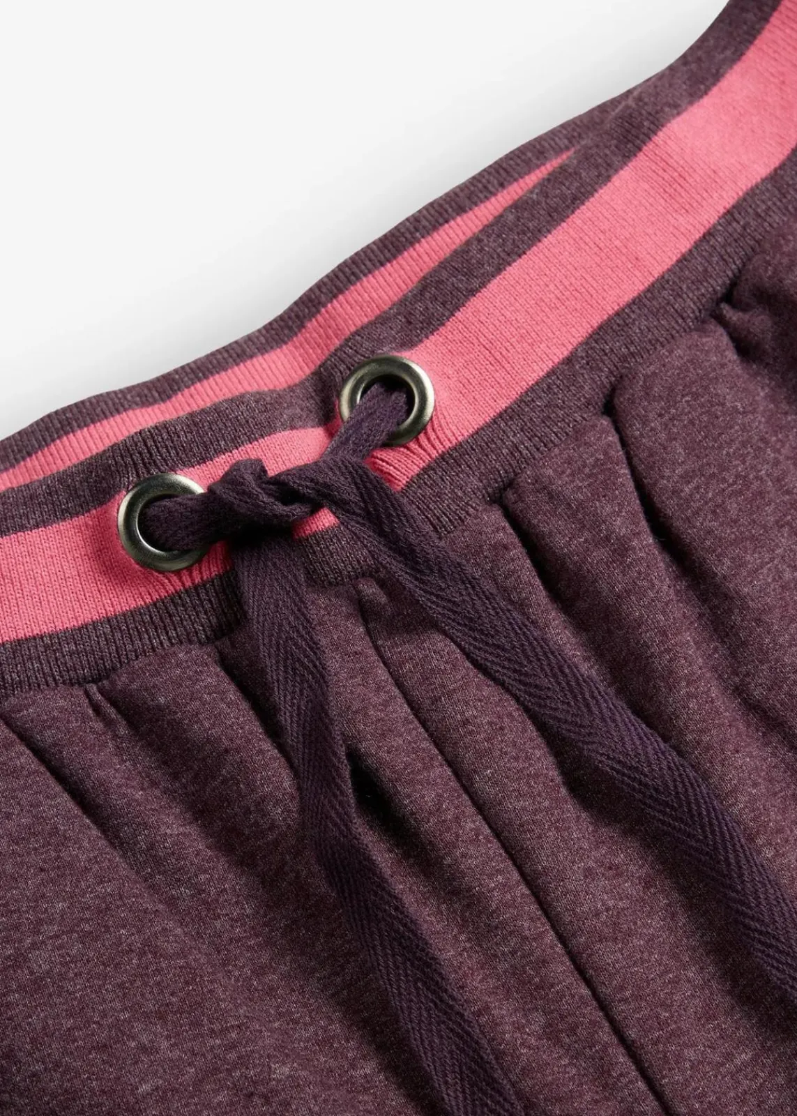 bonprix Hosen|Sweat^Sweathose aus Baumwoll-Mix, 2er Pack schwarz+holunderbeere meliert