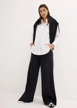 bonprix Bekleidung·Blusen & Tuniken|Bekleidung·Kleider^Sweathose aus Baumwoll-Mix schwarz