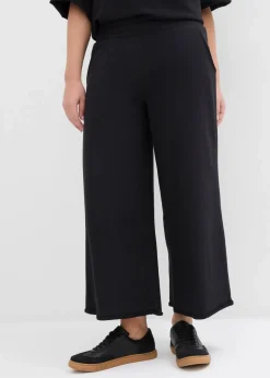 bonprix Bekleidung·Blusen & Tuniken|Bekleidung·Kleider^Sweathose aus Bio-Baumwolle, 7/8 Länge schwarz