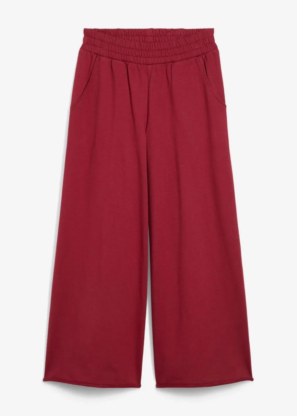 bonprix Hosen|Sweat^Sweathose aus Bio-Baumwolle, 7/8 Länge pflaumenrot