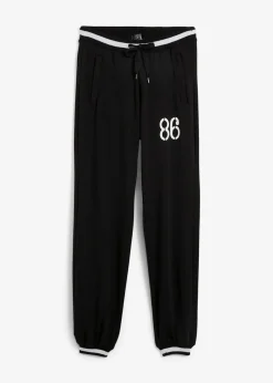 bonprix Bekleidung·Blusen & Tuniken|Bekleidung·Kleider^Sweathose aus elastischem Baumwoll-Mix schwarz
