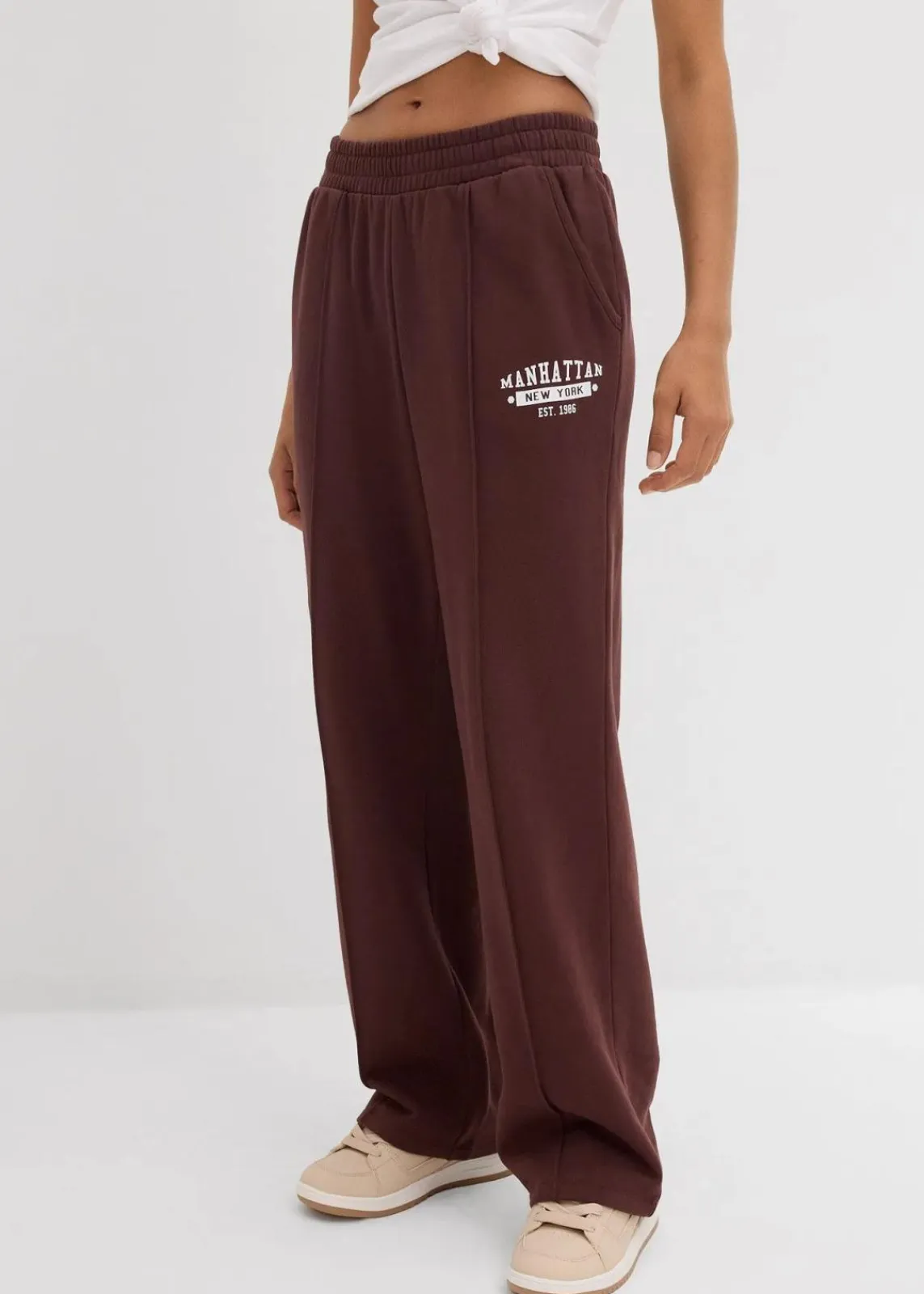 bonprix Bekleidung·Blusen & Tuniken|Bekleidung·Kleider^Sweathose aus reiner Baumwolle terrabraun