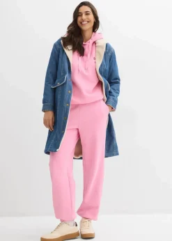bonprix Hosen|Sweat^Sweathose aus reiner Baumwolle rosa