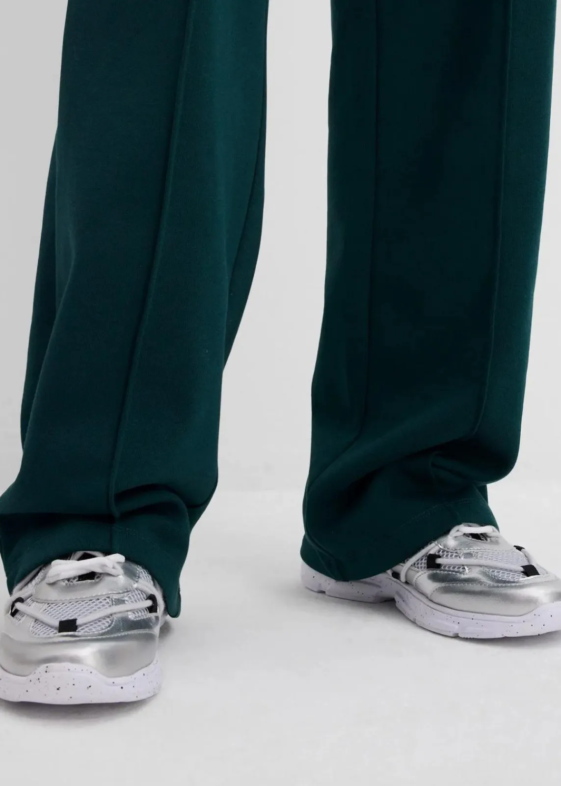 bonprix Hosen|Sweat^Sweathose aus reiner Baumwolle tiefgrün