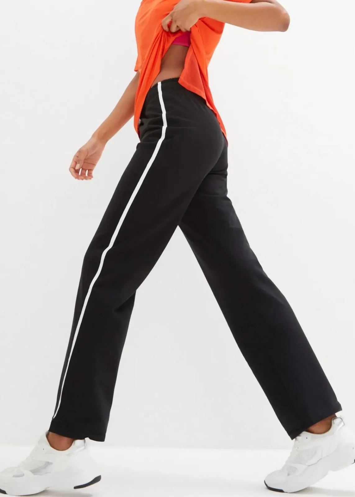 bonprix Bekleidung·Blusen & Tuniken|Bekleidung·Kleider^Sweathose aus reiner Baumwolle schwarz gestreift