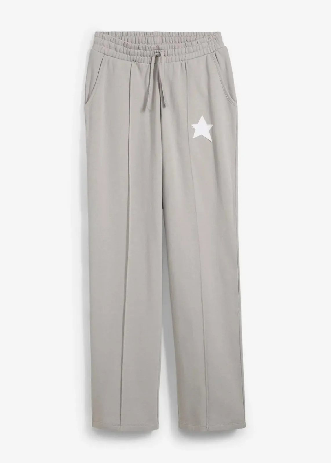 bonprix Sweat|Hosen^Sweathose aus reiner Bio-Baumwolle schattengrau/weiß bedruckt