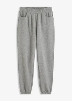 bonprix Hosen|Sweat^Sweathose aus reiner Bio-Baumwolle grau meliert meliert
