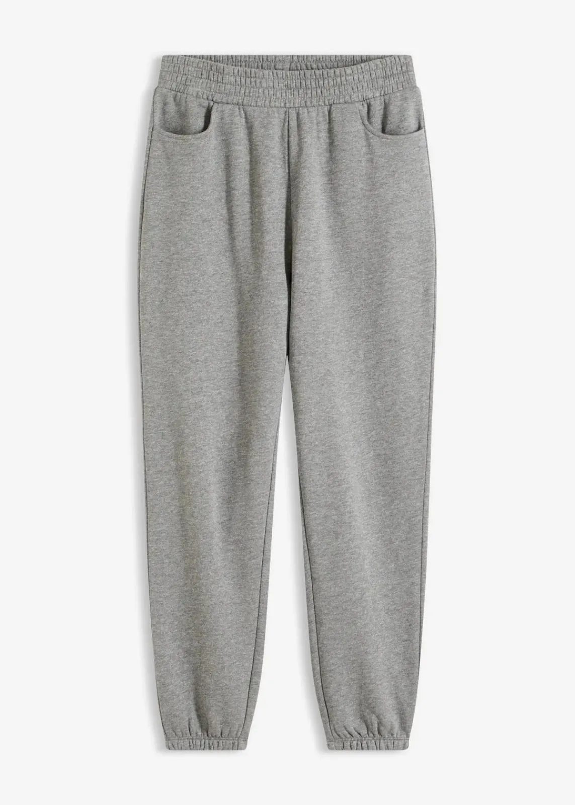 bonprix Hosen|Sweat^Sweathose aus reiner Bio-Baumwolle grau meliert meliert