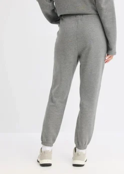 bonprix Hosen|Sweat^Sweathose aus reiner Bio-Baumwolle grau meliert meliert