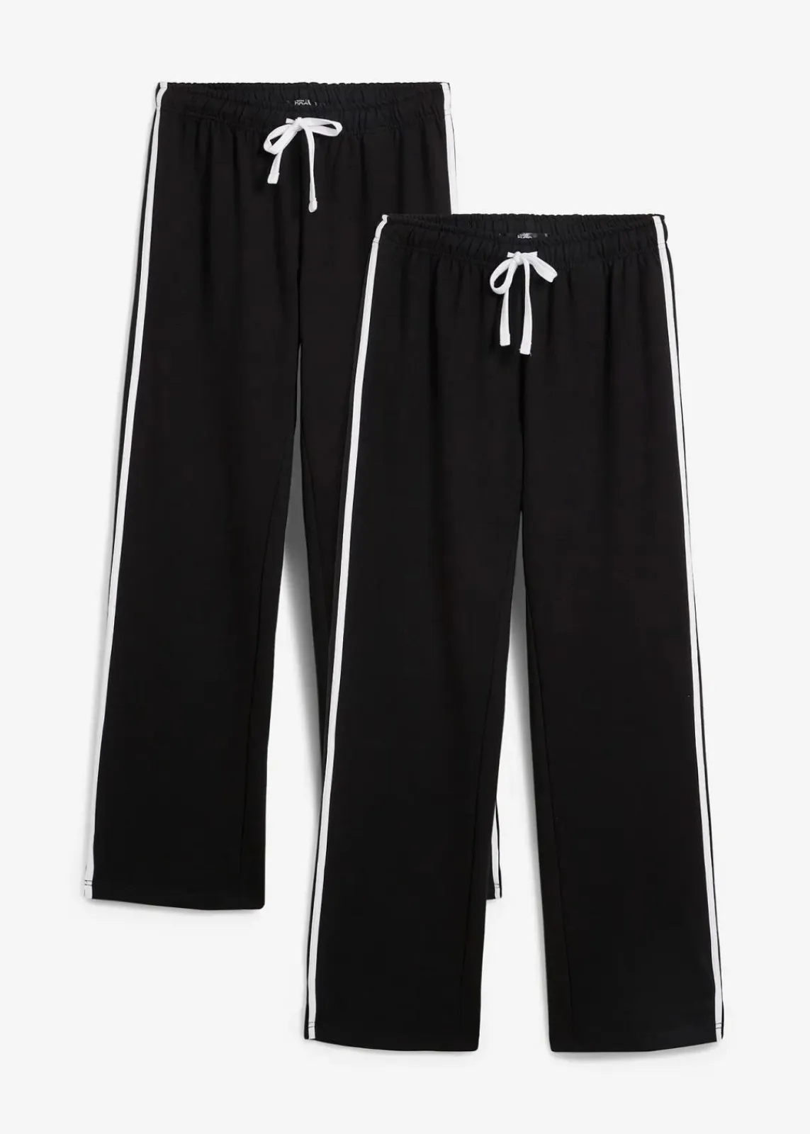 bonprix Hosen|Sweat^Sweathose aus reiner schwerer Baumwolle (2er-Pack ) schwarz + schwarz