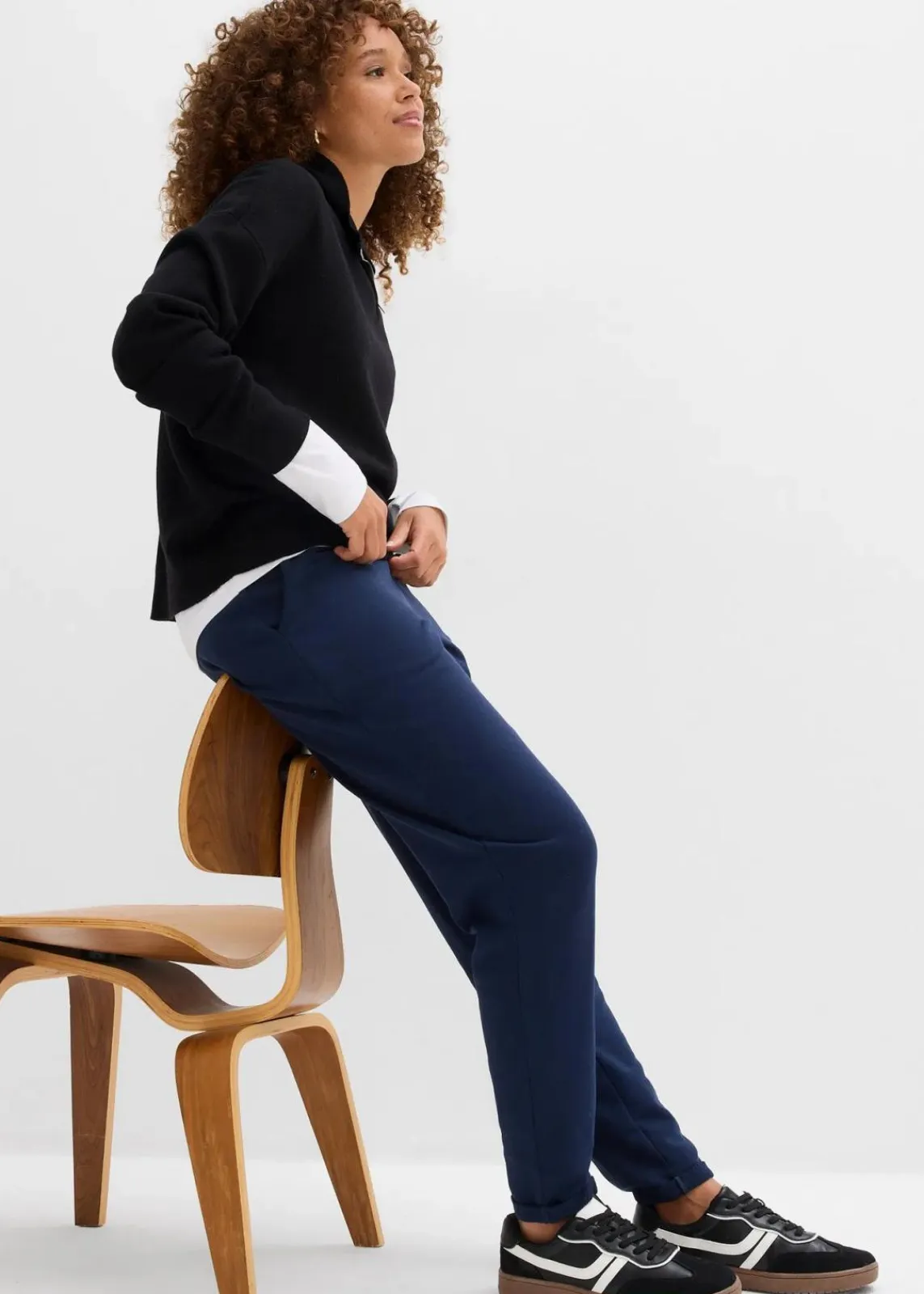 bonprix Hosen|Sweat^Sweathose mit Bequembund dunkelblau