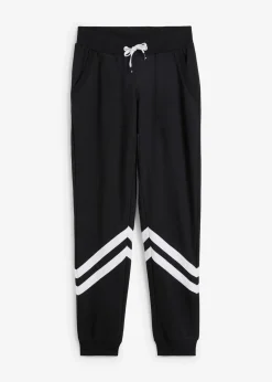 bonprix Bekleidung·Blusen & Tuniken|Bekleidung·Kleider^Sweathose mit Streifen schwarz gestreift