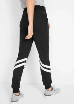 bonprix Bekleidung·Blusen & Tuniken|Bekleidung·Kleider^Sweathose mit Streifen schwarz gestreift