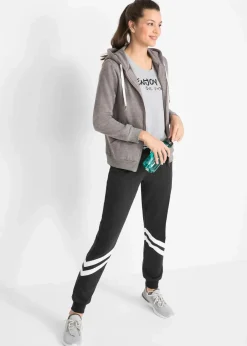 bonprix Bekleidung·Blusen & Tuniken|Bekleidung·Kleider^Sweathose mit Streifen schwarz gestreift