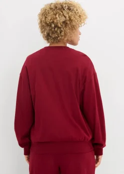 bonprix Zweiteiler & Sets^Sweatjacke aus reiner Baumwolle pflaumenrot