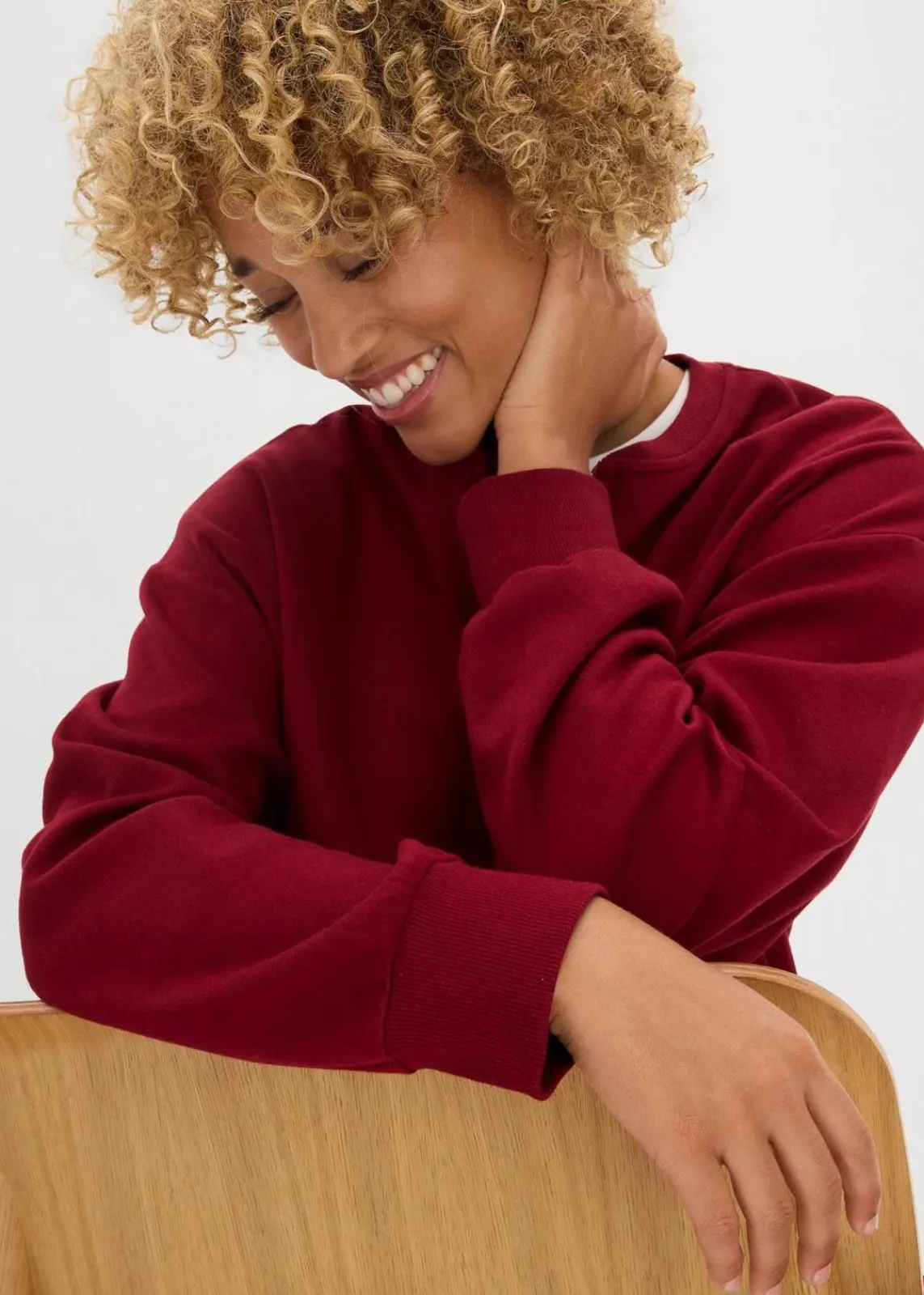 bonprix Zweiteiler & Sets^Sweatjacke aus reiner Baumwolle pflaumenrot
