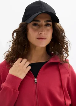 bonprix Sweat|Basics^Sweatjacke aus reiner Bio-Baumwolle kirschrot