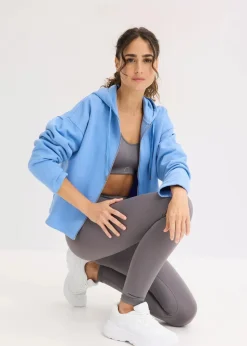 bonprix Bekleidung·Röcke|Bekleidung·Blusen & Tuniken^Sweatjacke aus reiner Bio-Baumwolle mittelblau