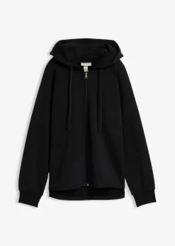 bonprix Bekleidung·Röcke|Bekleidung·Blusen & Tuniken^Sweatjacke aus reiner Bio-Baumwolle schwarz