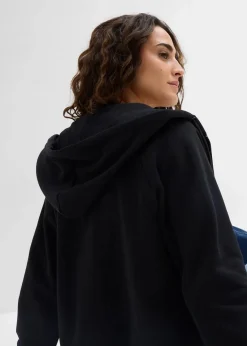 bonprix Bekleidung·Röcke|Bekleidung·Blusen & Tuniken^Sweatjacke aus reiner Bio-Baumwolle schwarz