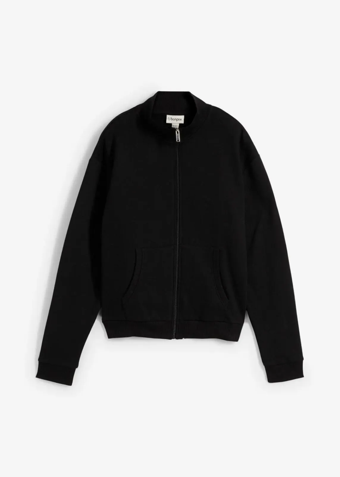 bonprix Nachhaltigere Materialien|Sweat^Sweatjacke aus reiner Bio-Baumwolle schwarz
