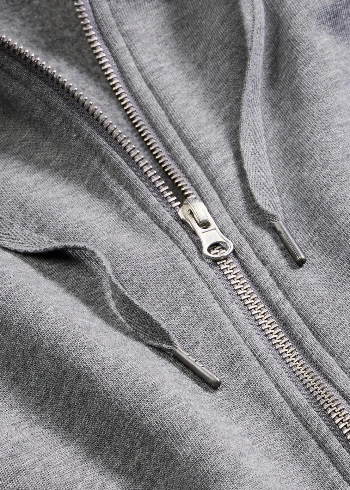 bonprix Sweat|Basics^Sweatjacke aus reiner Bio-Baumwolle grau meliert meliert