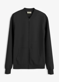 bonprix Bekleidung·Röcke|Bekleidung·Blusen & Tuniken^Sweatjacke aus Scuba mit Reißverschluss schwarz