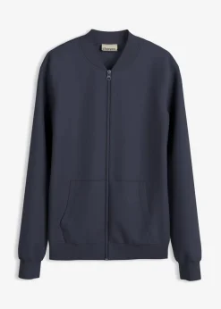 bonprix Nachhaltigere Materialien|Sweat^Sweatjacke aus Scuba mit Reißverschluss dunkelblau