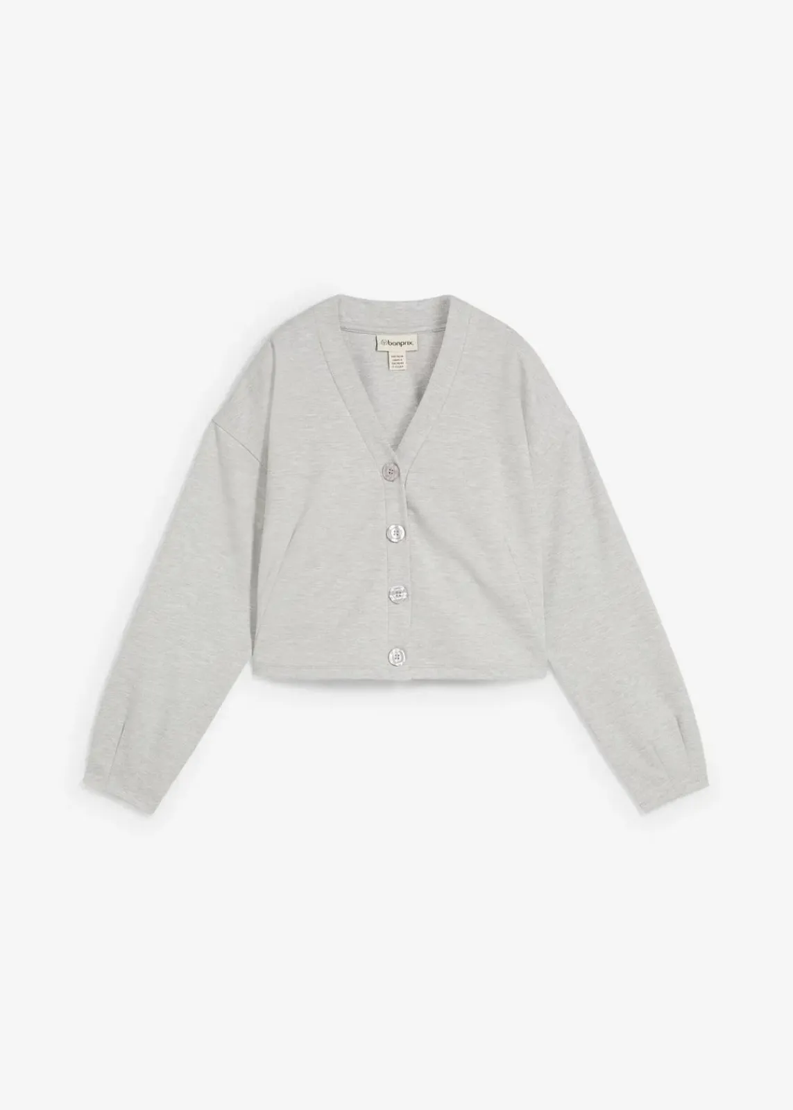 bonprix Bekleidung·Blusen & Tuniken|Sweat^Sweatjacke aus Viskose-Mix hellgrau meliert meliert