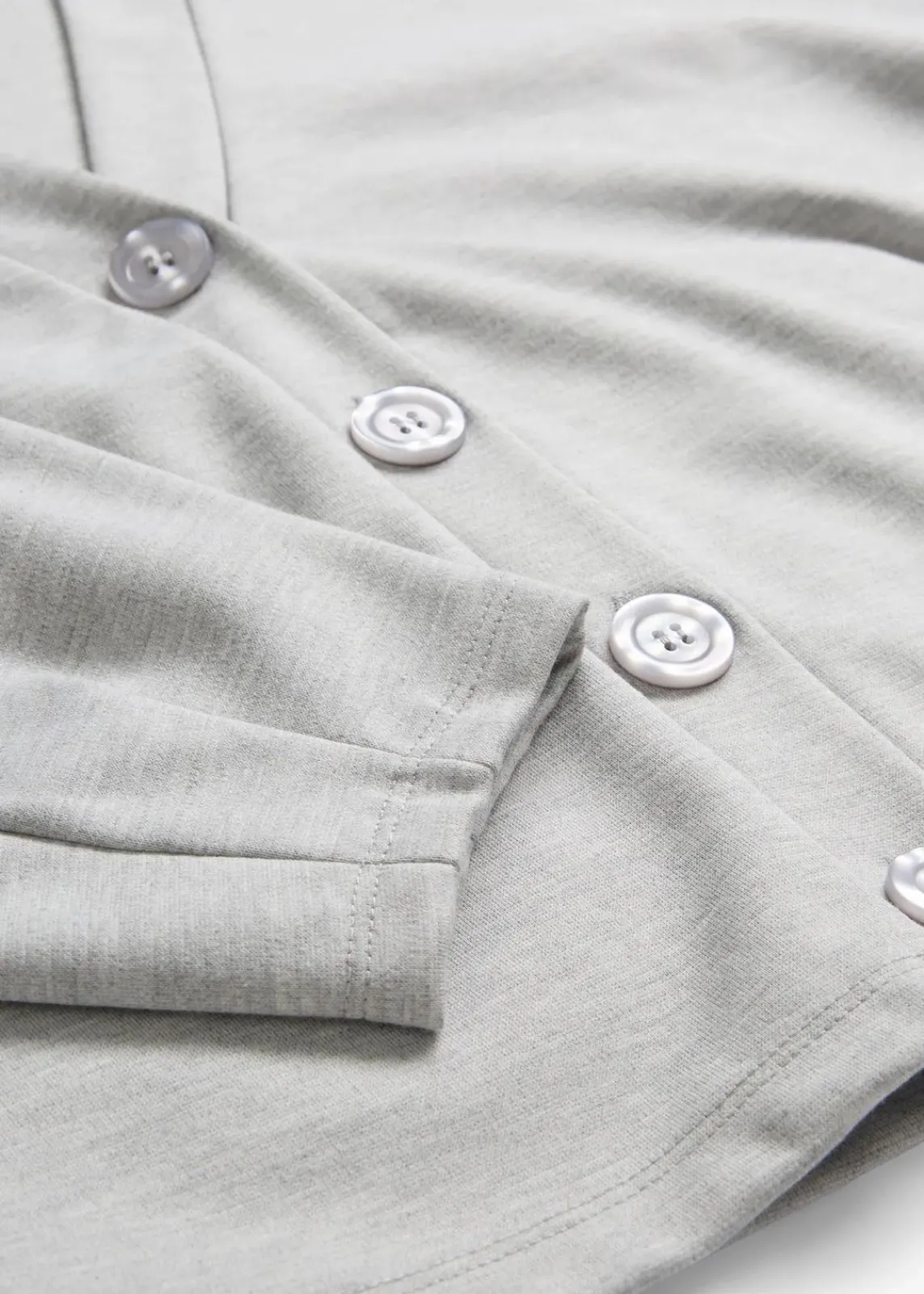 bonprix Bekleidung·Blusen & Tuniken|Sweat^Sweatjacke aus Viskose-Mix hellgrau meliert meliert