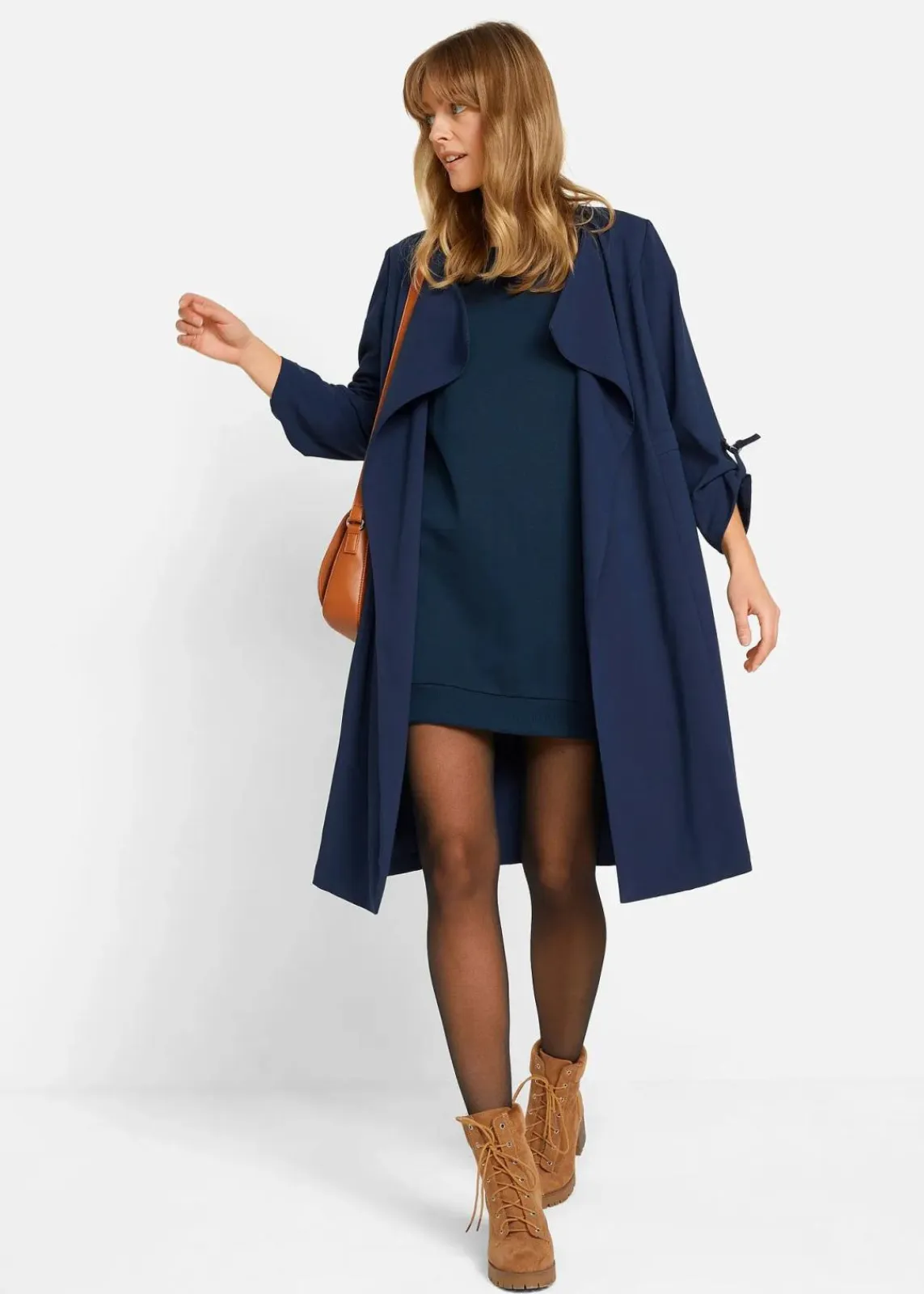 bonprix Kleider|Sweat^Sweatkleid dunkelblau