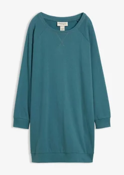 bonprix Kleider|Sweat^Sweatkleid pfeffergrün