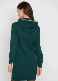 bonprix Bekleidung·Blusen & Tuniken|Bekleidung·Pullover & Strickjacken^Sweatkleid petrolgrün