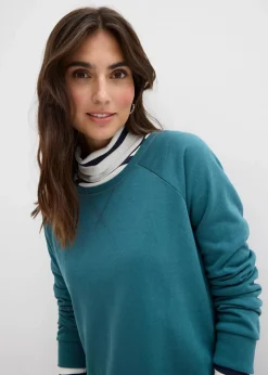 bonprix Kleider|Sweat^Sweatkleid kobalttürkis