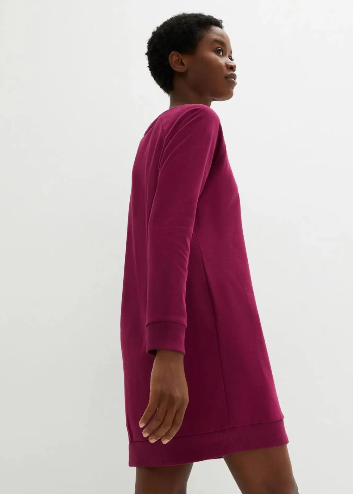 bonprix Kleider|Sweat^Sweatkleid beere