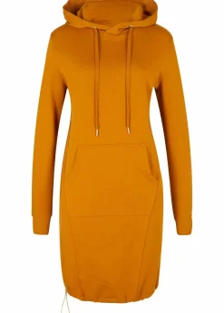 bonprix Kleider|Sweat^Sweatkleid aus Baumwoll-Mix rehbraun