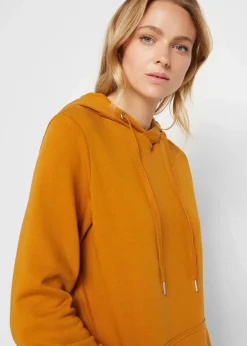 bonprix Kleider|Sweat^Sweatkleid aus Baumwoll-Mix rehbraun