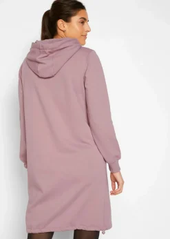 bonprix Bekleidung·Blusen & Tuniken|Bekleidung·Pullover & Strickjacken^Sweatkleid aus Baumwoll-Mix rosenholz