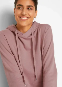 bonprix Bekleidung·Blusen & Tuniken|Bekleidung·Pullover & Strickjacken^Sweatkleid aus Baumwoll-Mix rosenholz