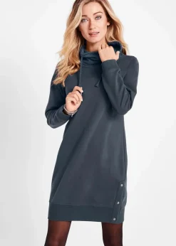 bonprix Bekleidung·Blusen & Tuniken|Bekleidung·Pullover & Strickjacken^Sweatkleid aus reiner Baumwolle nachtblau