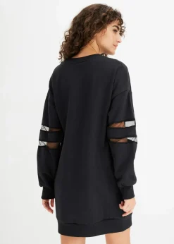 bonprix Bekleidung·Blusen & Tuniken|Sweat^Sweatkleid aus reiner Bio-Baumwolle schwarz