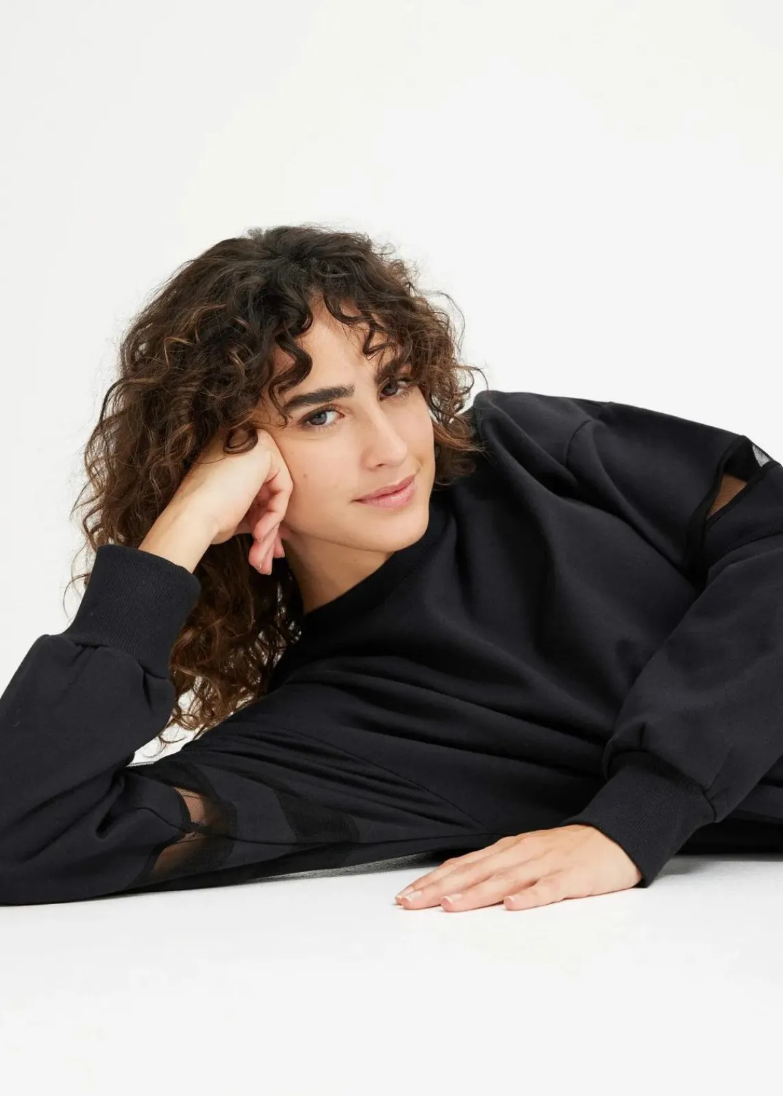 bonprix Bekleidung·Blusen & Tuniken|Sweat^Sweatkleid aus reiner Bio-Baumwolle schwarz