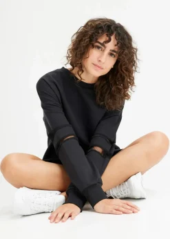 bonprix Bekleidung·Blusen & Tuniken|Sweat^Sweatkleid aus reiner Bio-Baumwolle schwarz