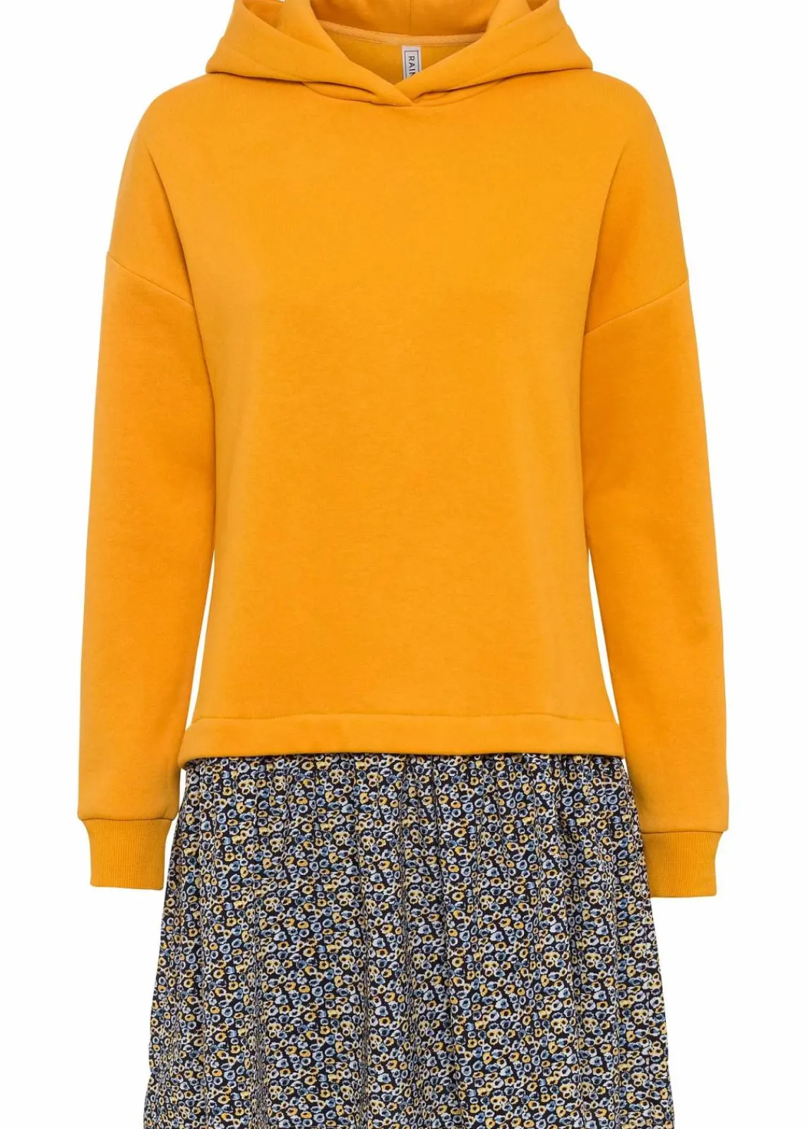 bonprix Kleider|Sweat^Sweatkleid in 2-in-1 Optik gelb/blau