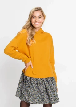bonprix Kleider|Sweat^Sweatkleid in 2-in-1 Optik gelb/blau