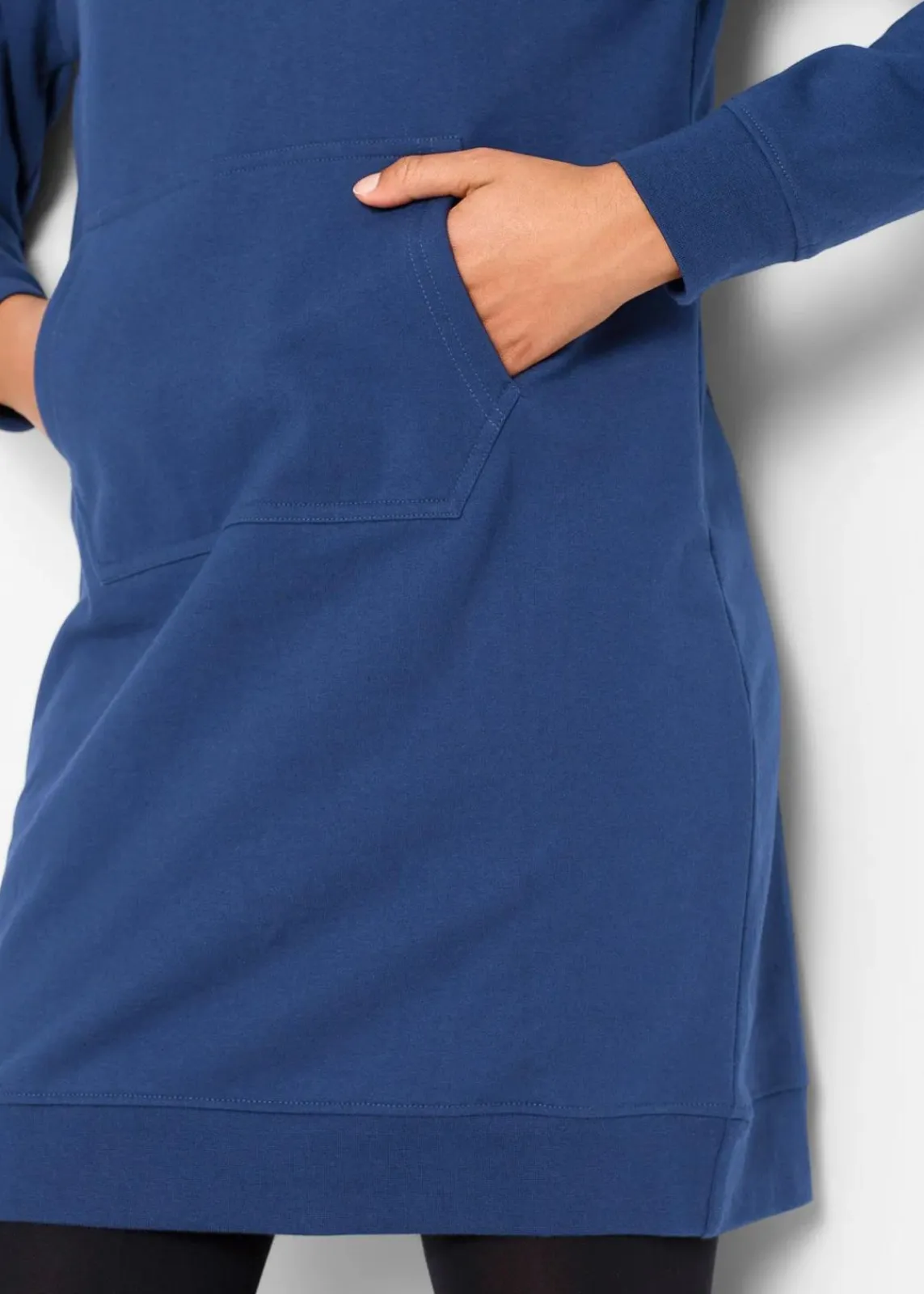 bonprix Kleider|Sweat^Sweatkleid mit Bio-Baumwolle mitternachtsblau